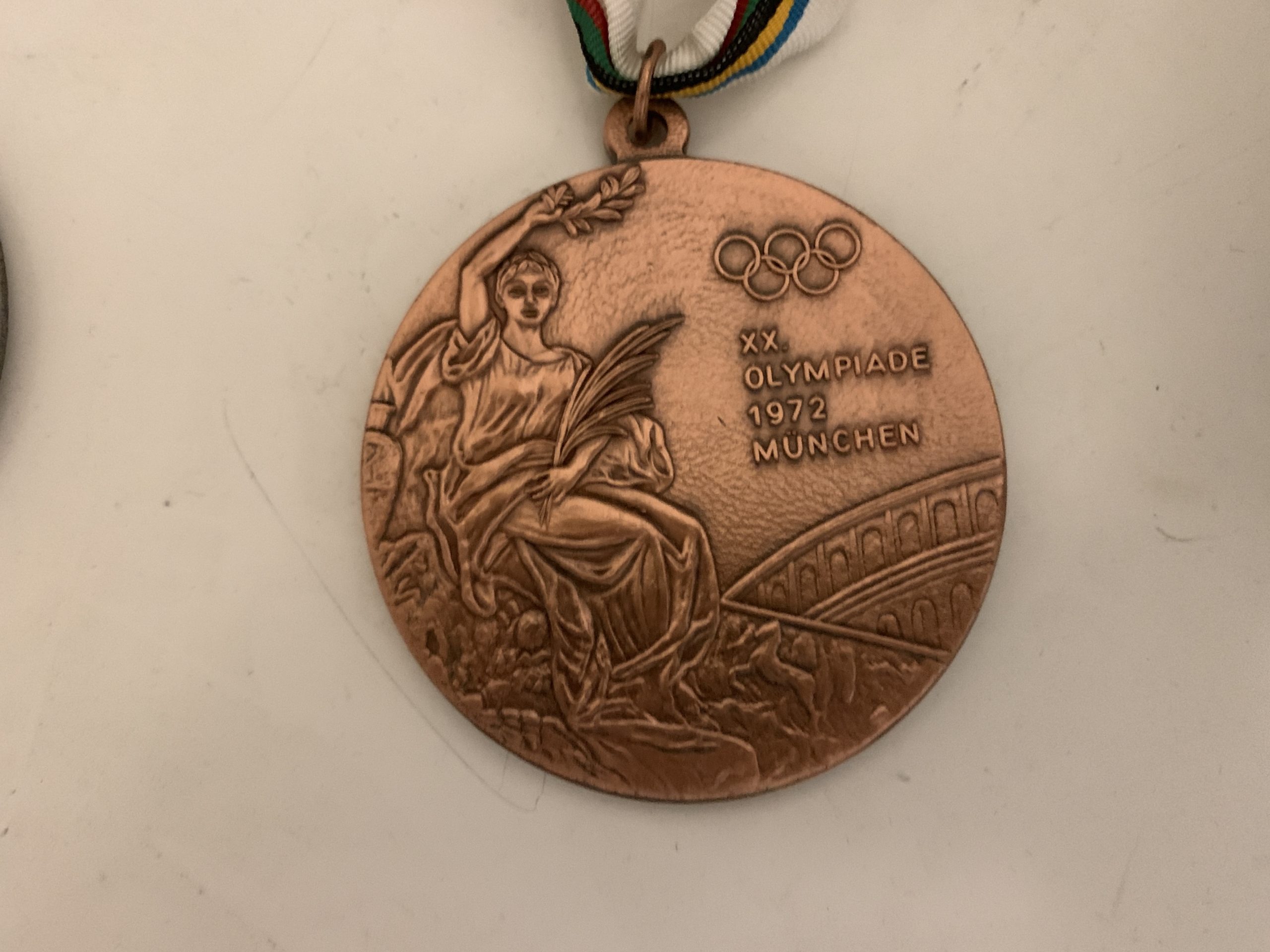 1972 München Sommer Olympiade Goldmedaille mit Gold Kette &
